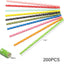 200 Pajitas Papel Biodegradables Multicolor para Fiesta Navidad