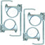 Abrazadera escape universal 2.5" con colgador 4 pzas