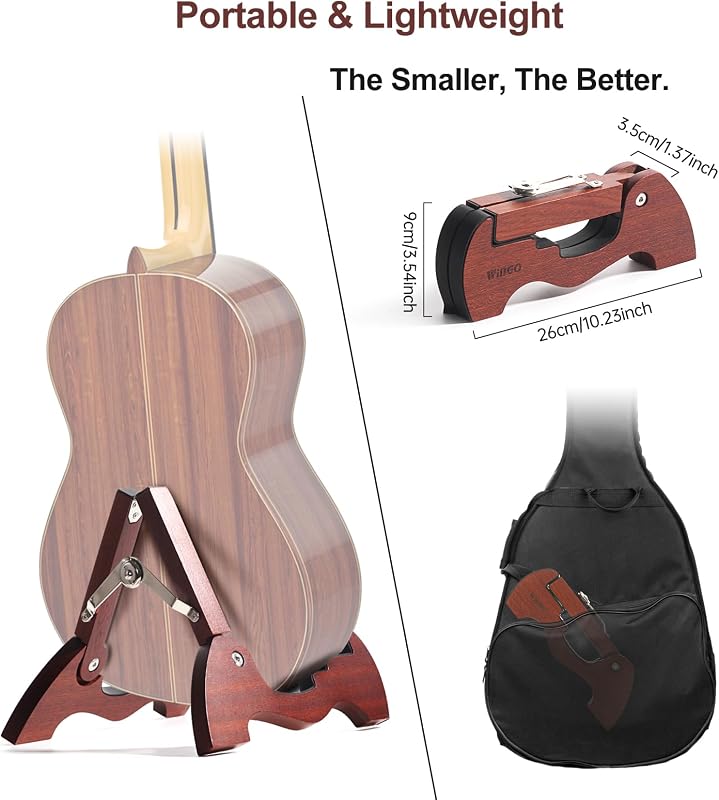 Soporte madera guitarra plegable antiderrap