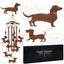 Campanillas viento dachshund decoración exterior jardín