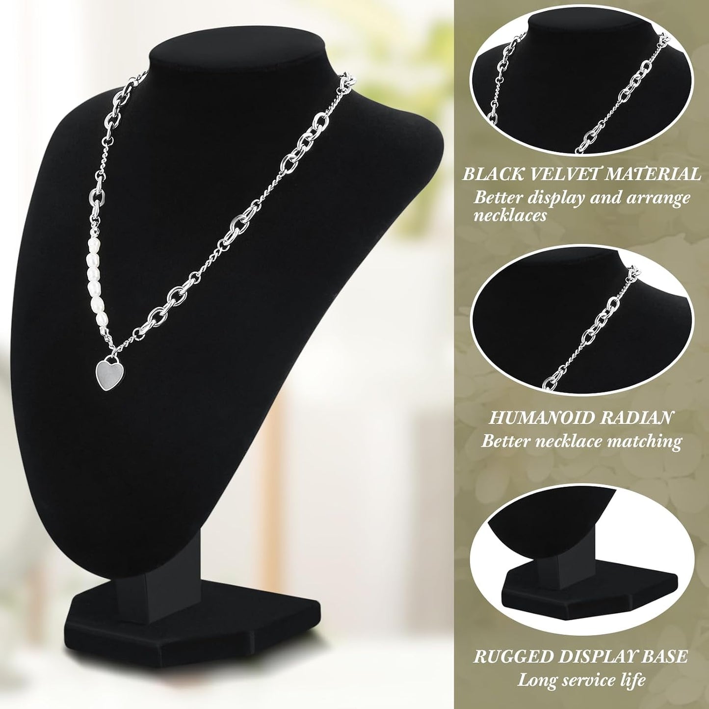 Soportes collar joyería 6 pzas para tienda y fotografía