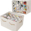 Organiz. zapatos plegable 2 pzas con divisores beige