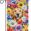 Bandera jardín perro golden retriever 12x18pulg arpillera