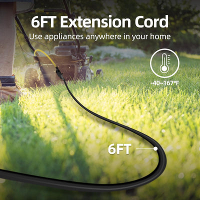 Cable extensión 6ft 3pines para interior y exterior 16AWG 13A