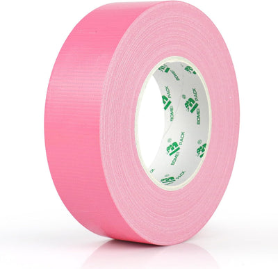 Cinta adhesiva industrial rosa 1.5pulg x 60yardas resistente UV