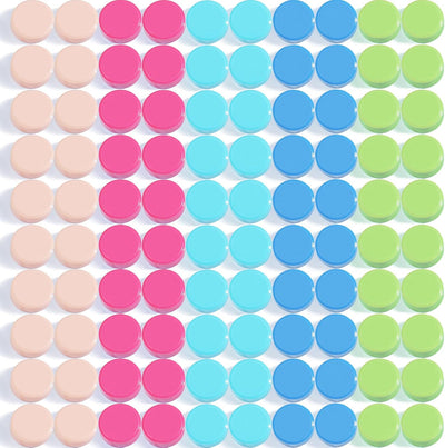 100 Imanes Fuertes Redondos para Nevera y Pizarra 5 Colores