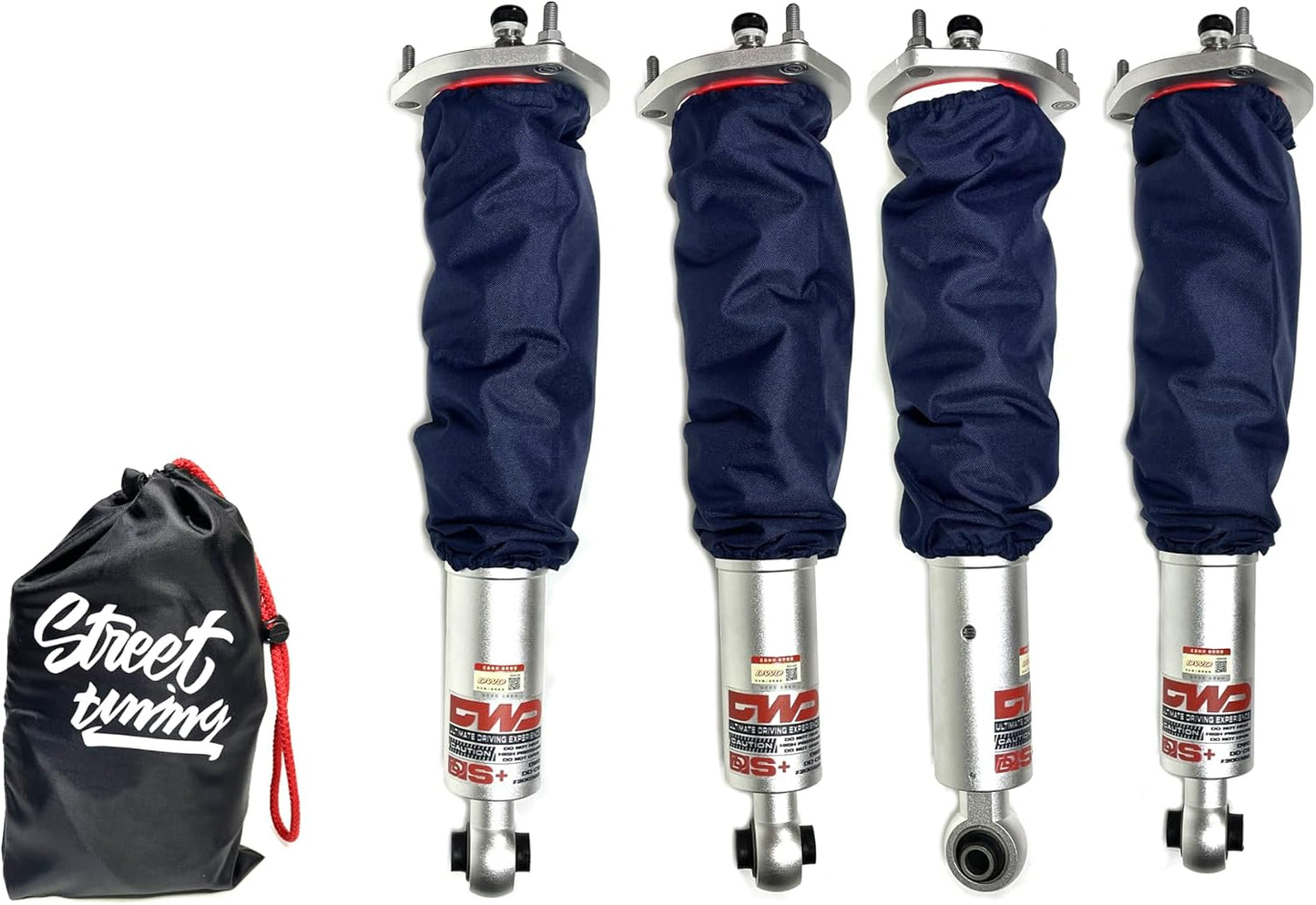 Cubiertas antipolvo coilovers 4 pzas azul oscuro