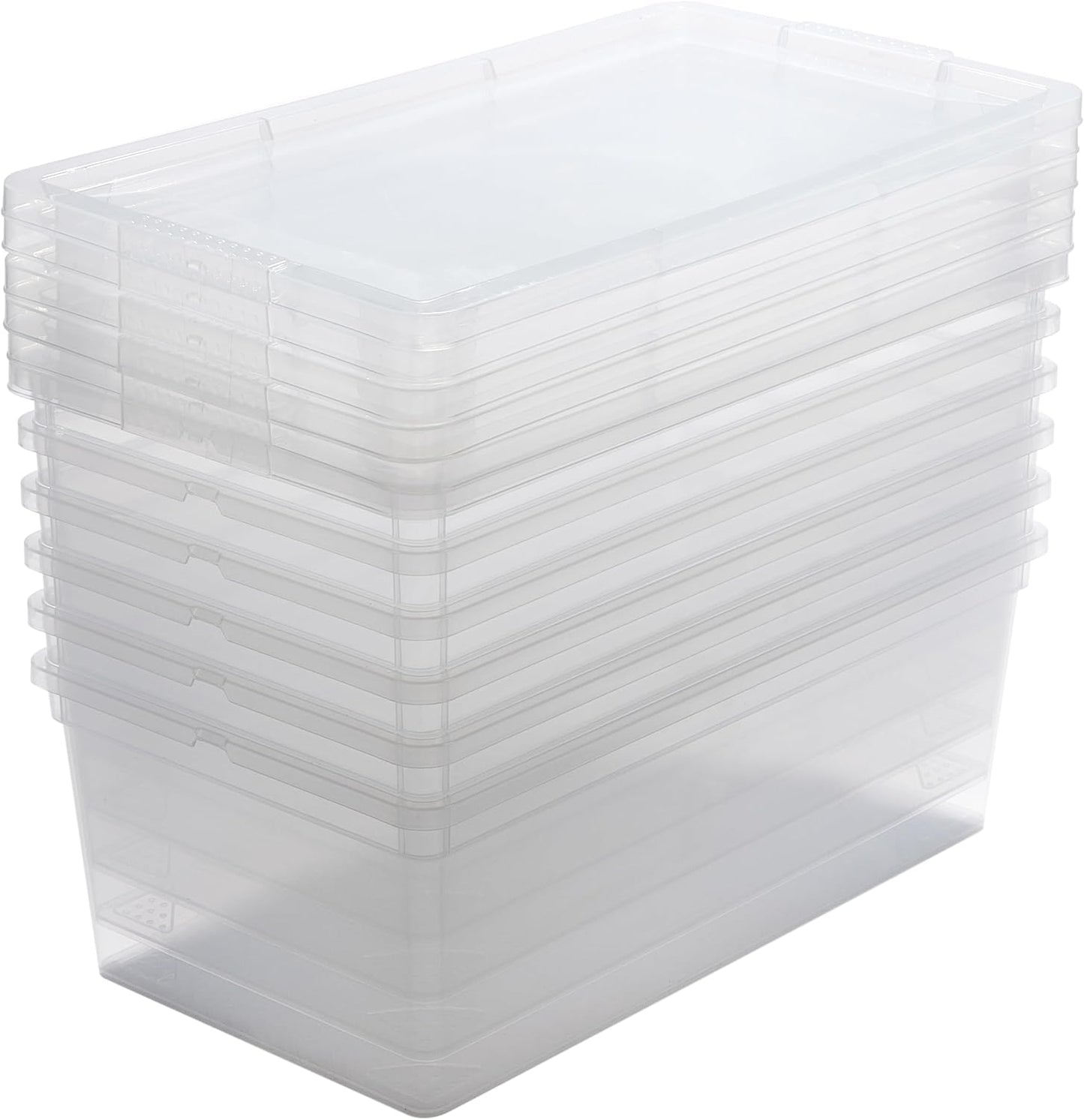Contenedores apilables 13x7.5x4.5" set 6 para ropa y hogar
