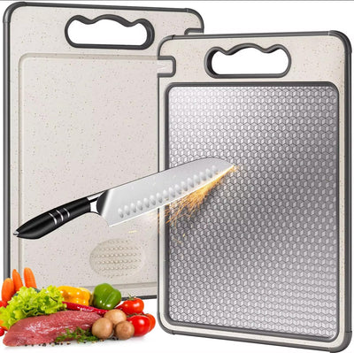 Tabla cortar acero inox 15x10pulg doble cara con afilador