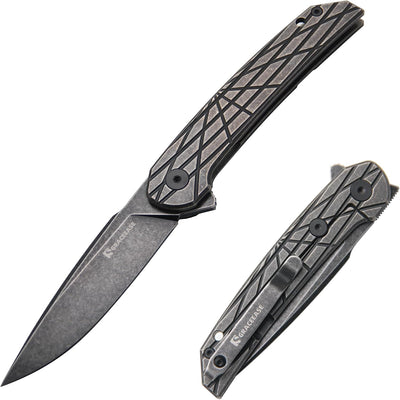 Cuchillo plegable titanio acero AUS-8 EDC uso diario negro