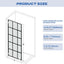 Puerta ducha baño 30.1x78.75pulg vidrio templado negro mate