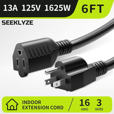 Cable extensión negro 16/3 6ft pack 2 para laptops