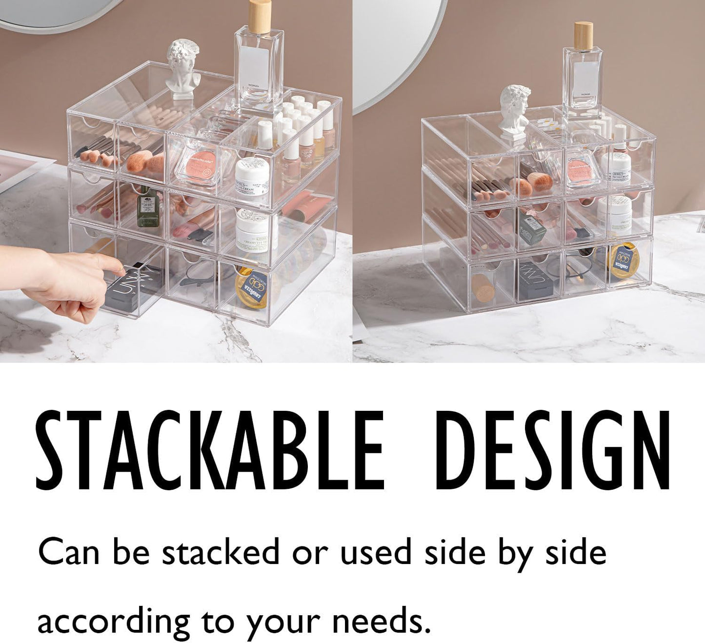 Caja acrílico para gafas sol y maquillaje