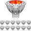 12 Bombillas LED MR16 7W 700lm Rojo Base GU5.3 No Regulable
