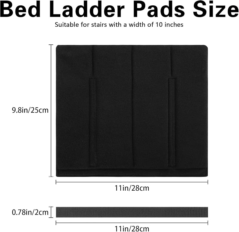 5 Almohadillas Escalera Litera 11.5x10pulg Con 10 Correas