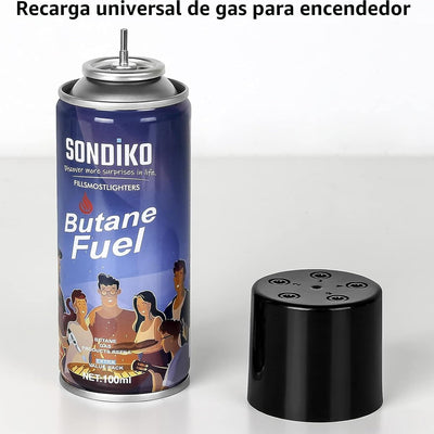 Recarga butano 100ml para encendedores llama chorro