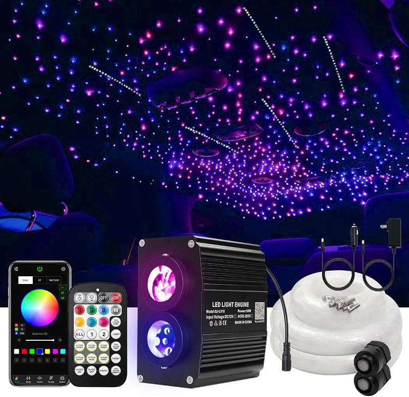 Luces fibra óptica parpadeantes doble color 18W