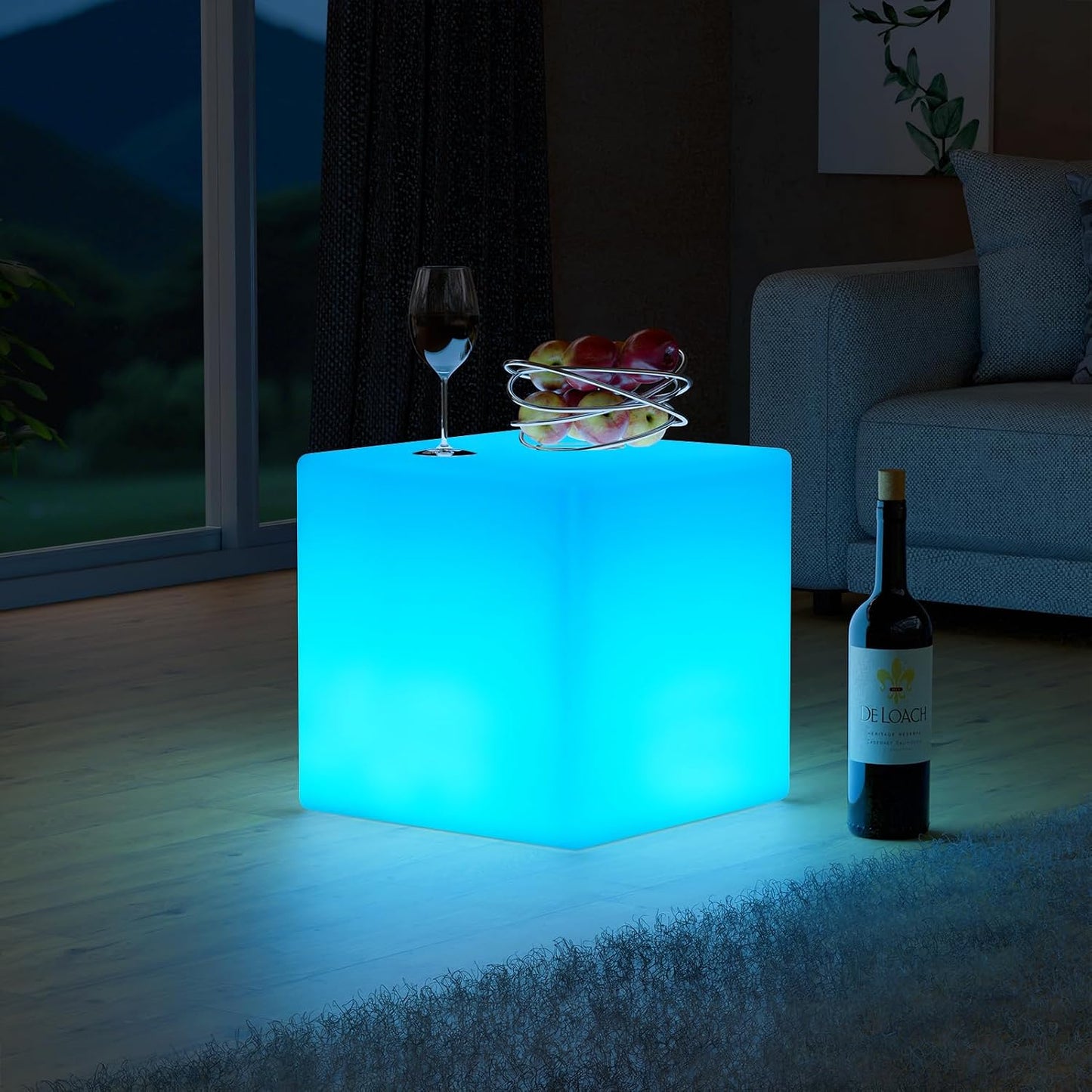 Cubo luz LED 12pulg control remoto RGB para niños hogar