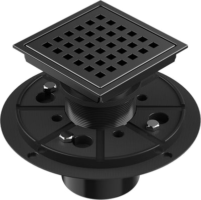 Drenaje ducha 4-3/8pulg acero inox ABS negro mate