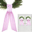 Cinta corona rosa 55.5" algodón cuadros niña decoración