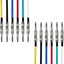 Cables TRS equilibrados 1/4pulg 2ft multicolor set 6
