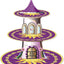 Soporte pastel princesa morado decoración bautizo