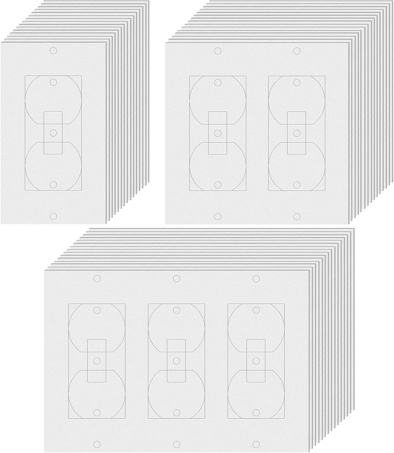 70 Juntas Aislamiento Pared Rectangulares Sellador Blanca