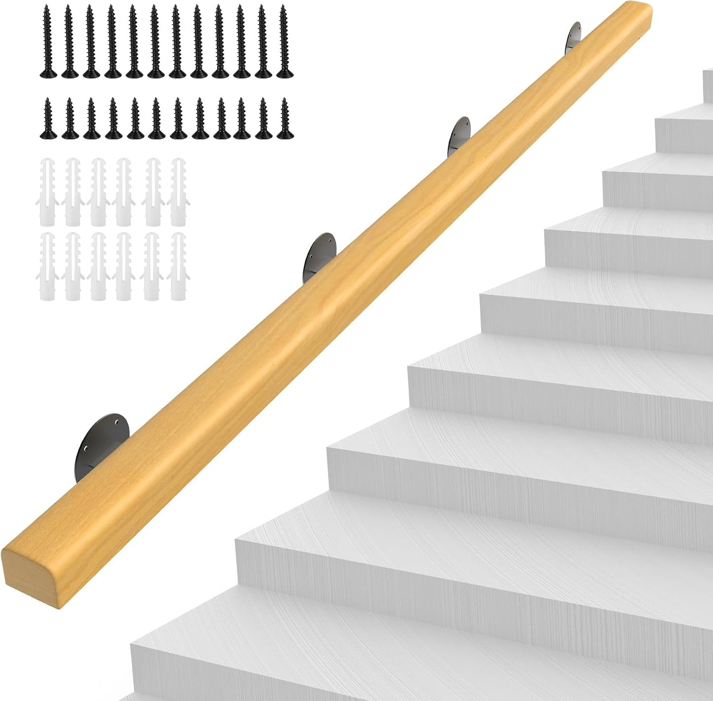 Barandilla madera escalera interior exterior antiderrap