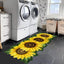 Alfombra pasillo girasol hecha a mano 25.6x63"