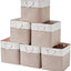 6 Pzas Cubos Almacenamiento 13x13" Tela Plegable con Asas