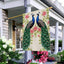 Banderas de pavo real 28x40" arpillera doble cara floral