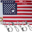 2 Banderas Barco EE.UU. 12x18" 210D con 4 Kits Asta 4 Julio