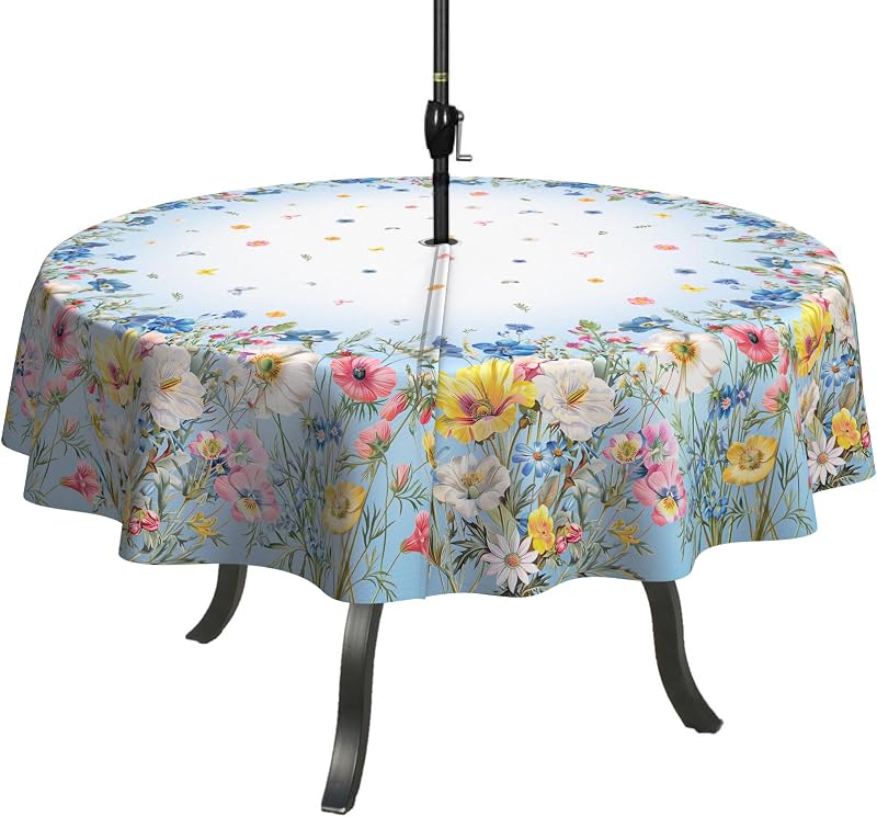 Manta exterior 60x60 pulg con agujero sombrilla impermeable