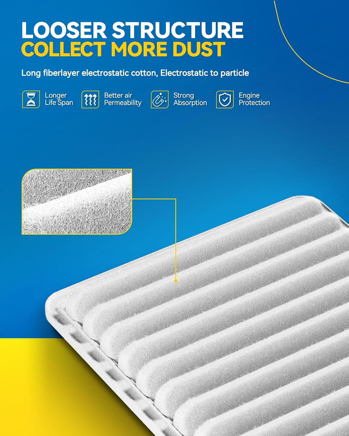 Filtro aire motor comp Toyota Corolla 03-08 Matrix 03-08