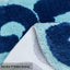 Alfombra baño azul antiderrap microfibra felpa absorbente