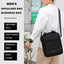 Bolso bandolera A4 para hombre negro impermeable