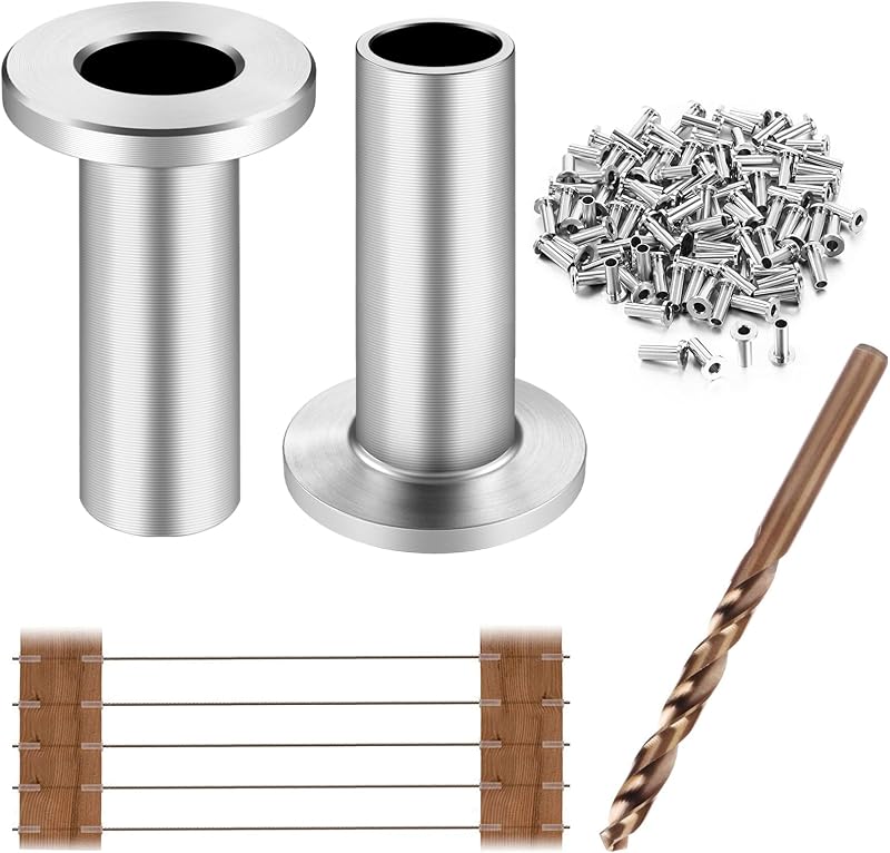 100 Fundas Acero Inox para Barandillas 1/8-3/16"