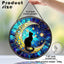 Atrapasoles cristal negro gato luna decoración
