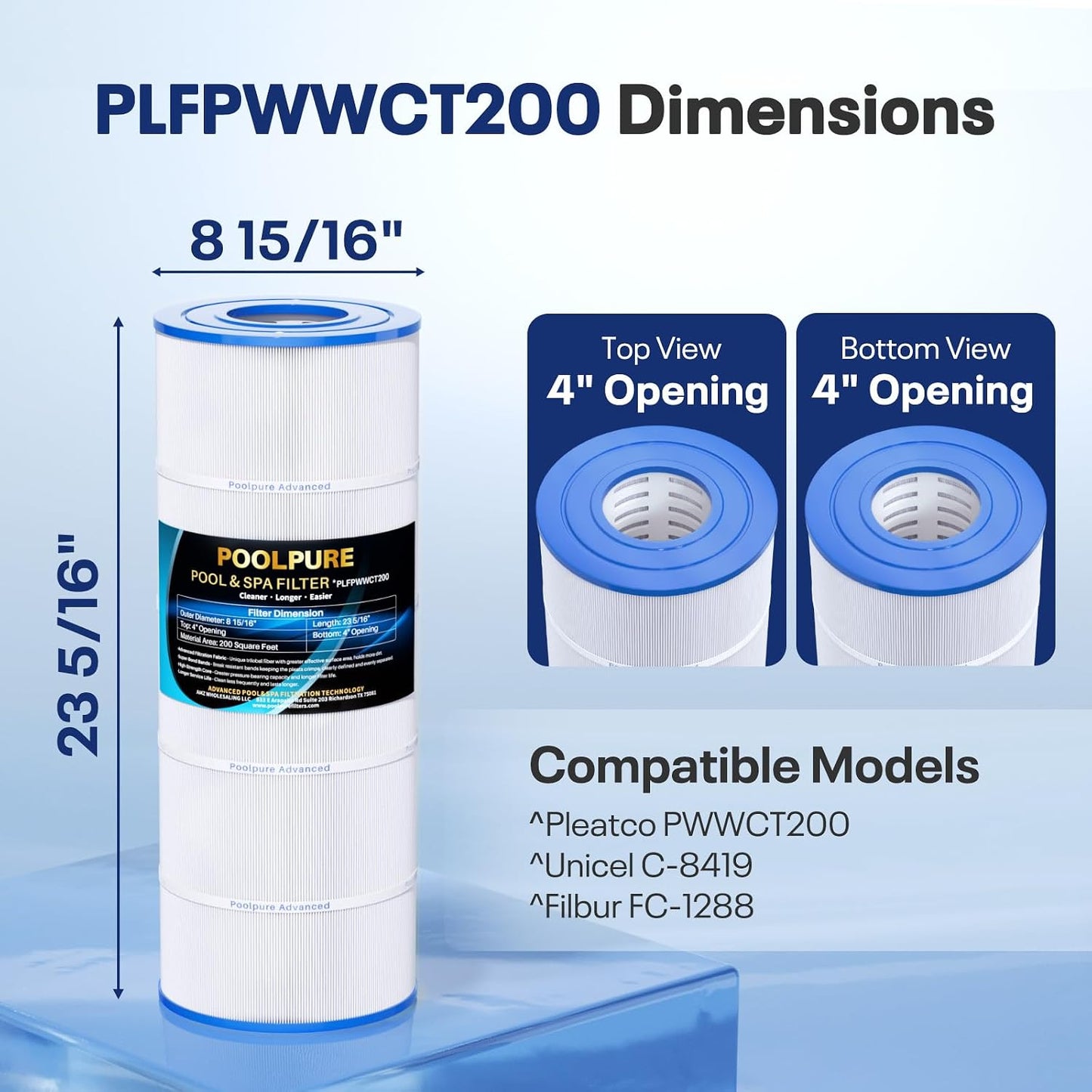 Cartucho repuesto Waterway Clearwater II 23 5/16x8 15/16