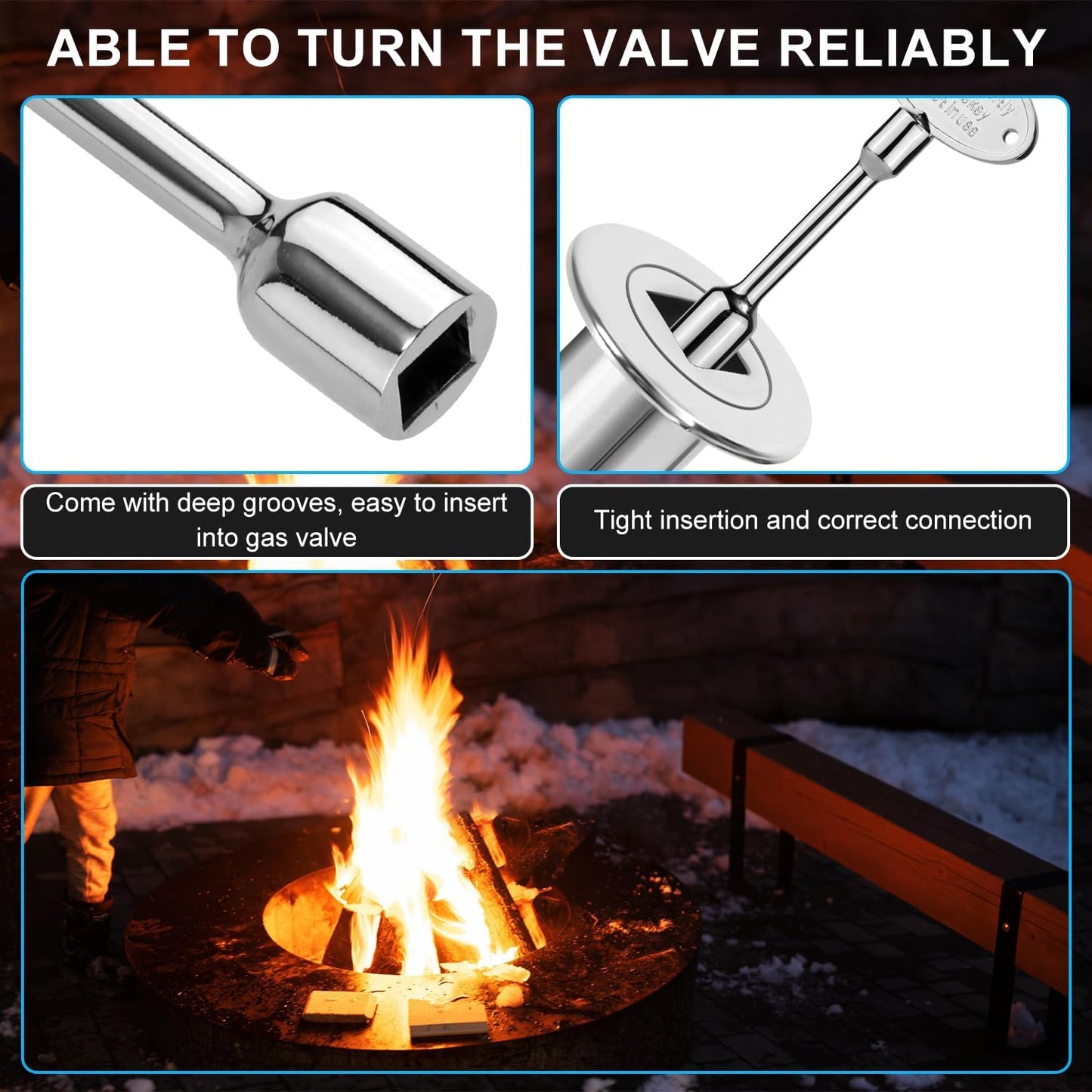 2 Llaves universales para chimenea gas 1/4 y 5/16 pulg