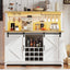 Gabinete de barra de café Patikuin puerta corrediza con luz LED