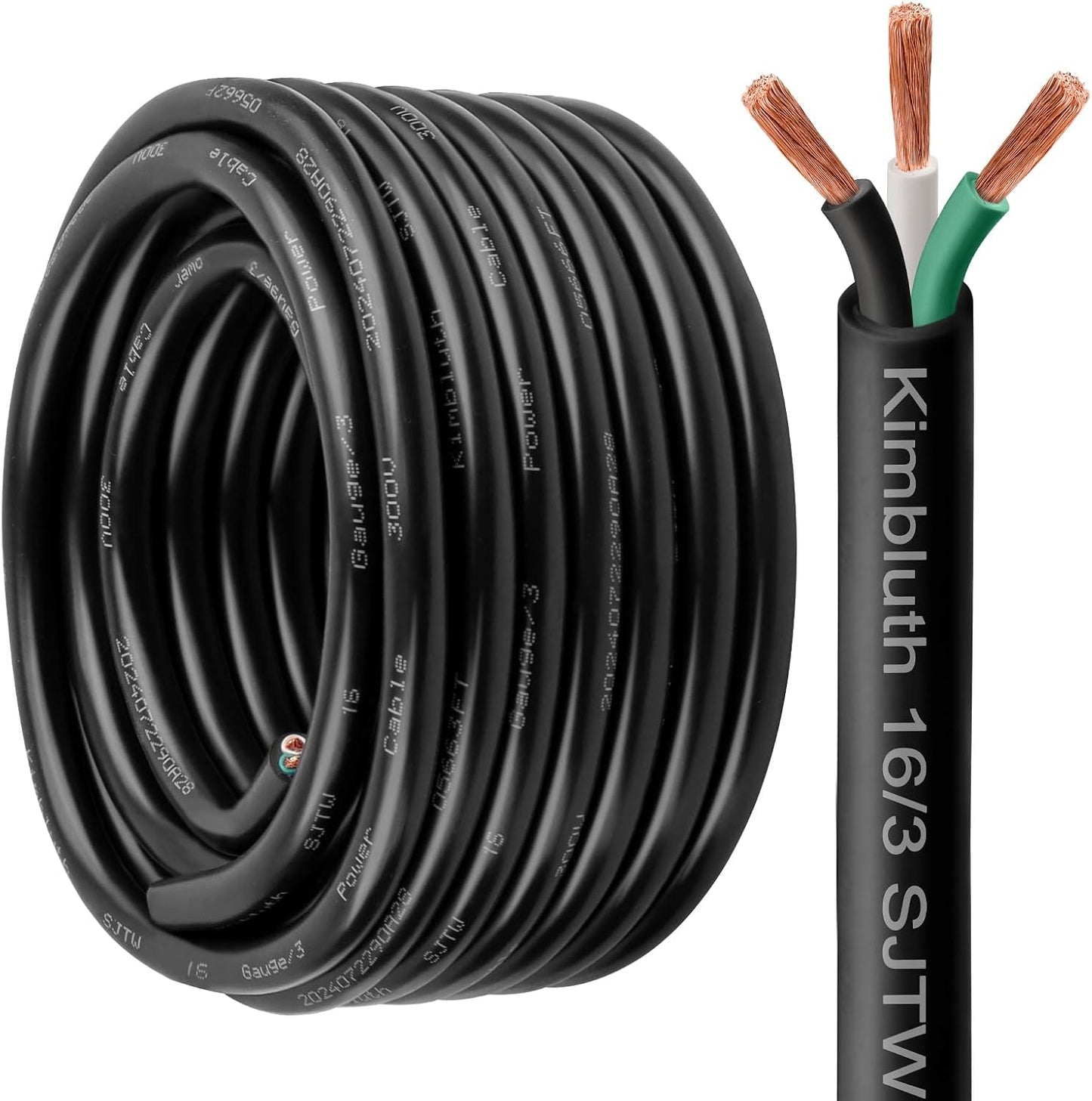 Cable extensión eléctrico 16/3 cobre 100pies exterior