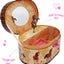 Caja joyería musical en forma de caballo ovalada