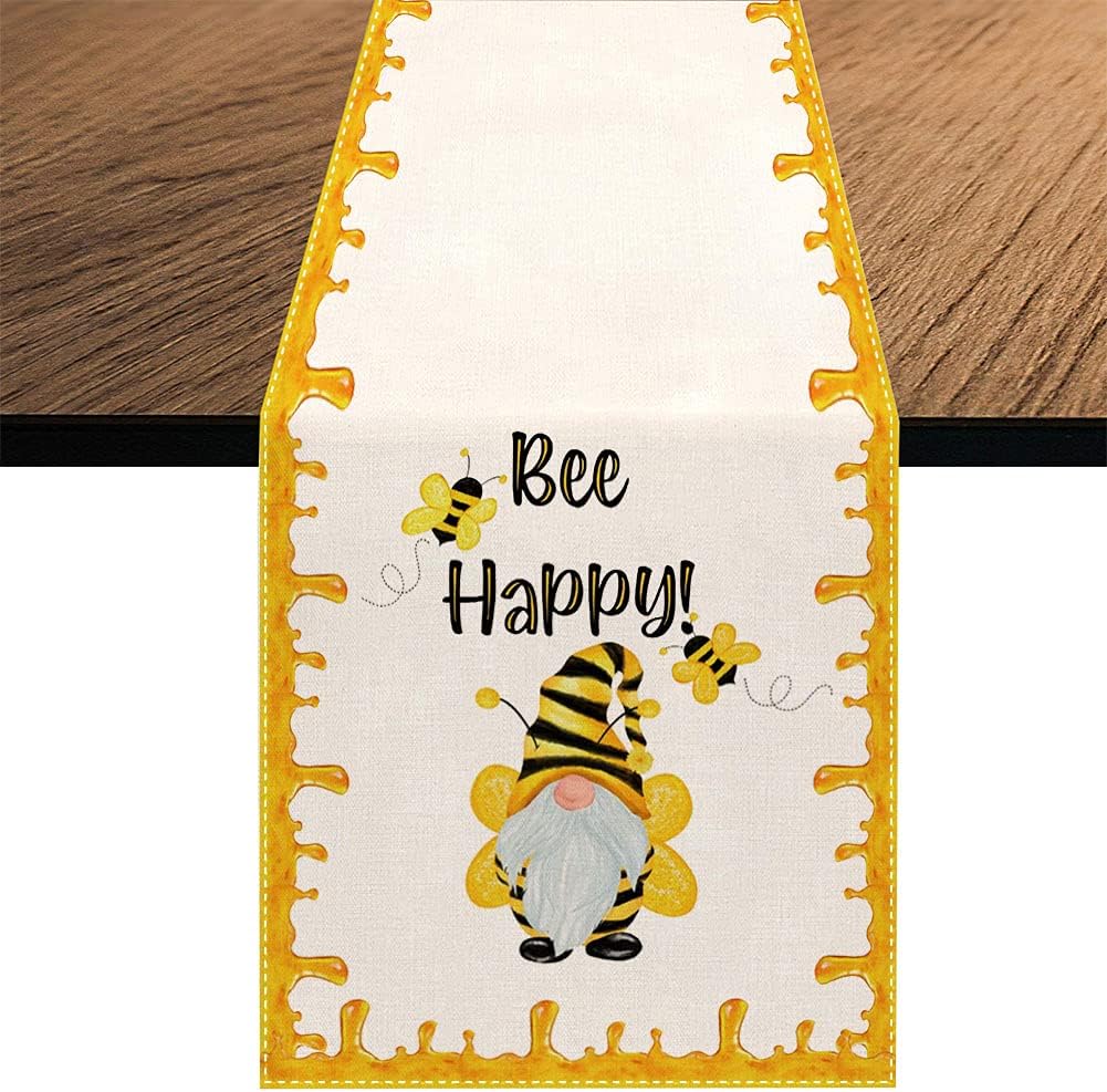Camino mesa acuarela abeja decoración hogar 13x70pulg