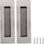 2 Tiradores puerta acero inox cepillado 6pulg