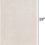 Alfombra suave patrón arco 2'7x5' antiderrap lavable beige