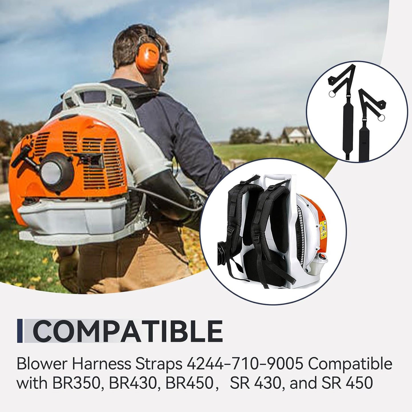 Correas arnés soplador set 2 comp BR350 BR450