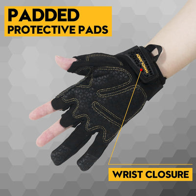 Guantes trabajo sin dedos para hombre y mujer