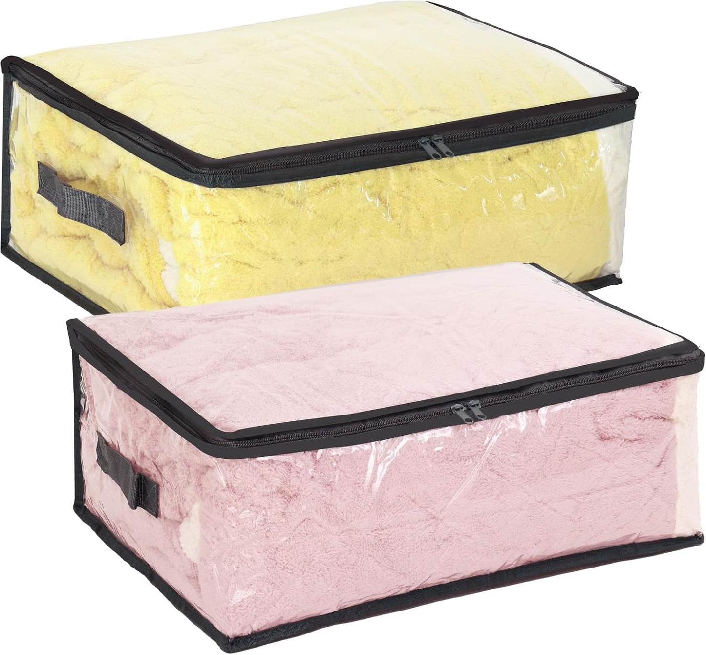 2 bolsas plástico transparente para edredón 35L