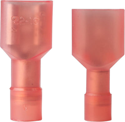 Terminal spade 16-14 awg color azul 100 pzas 600v